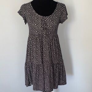 Black and White Floral Mini Dress